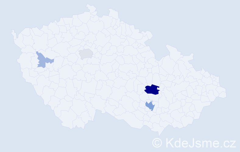 Příjmení: 'Parfus', počet výskytů 17 v celé ČR