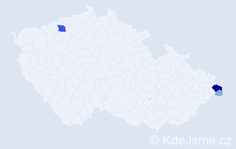 Příjmení: 'Szturcek', počet výskytů 9 v celé ČR