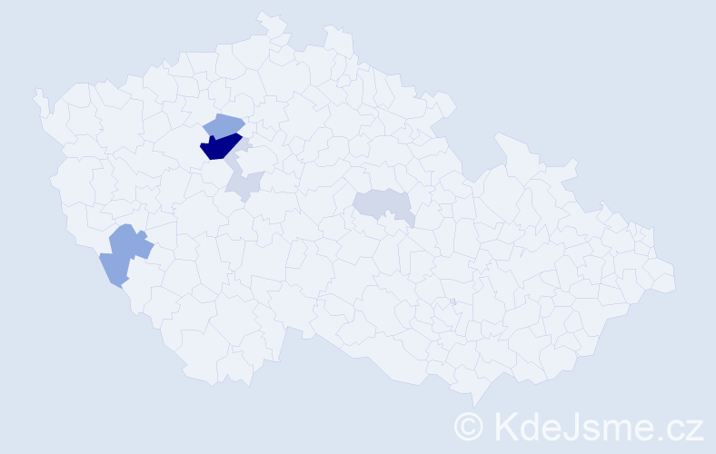 Příjmení: 'Muha', počet výskytů 24 v celé ČR