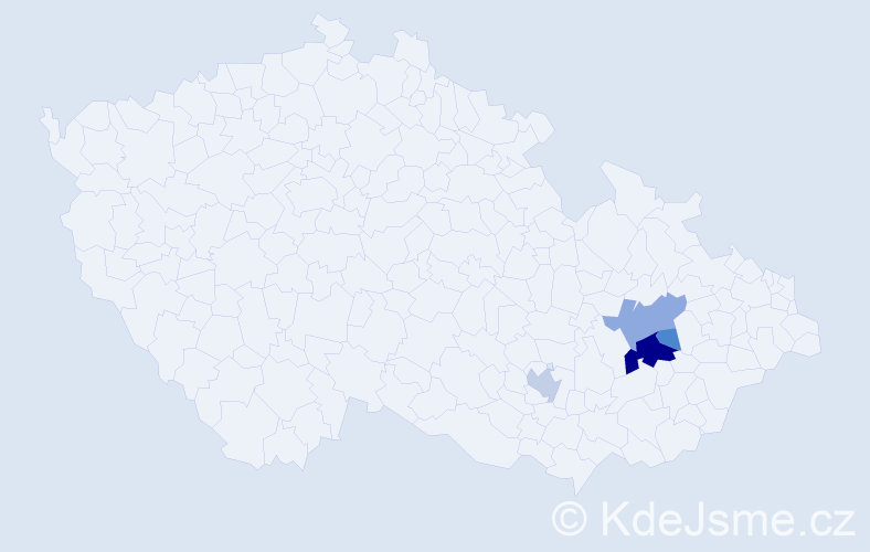 Příjmení: 'Sohlich', počet výskytů 19 v celé ČR