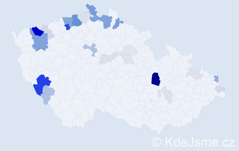 Příjmení: 'Hanisch', počet výskytů 87 v celé ČR