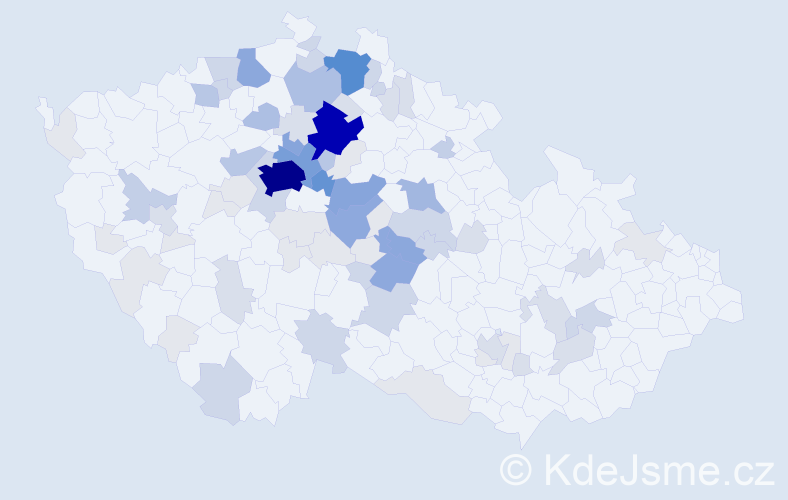 Příjmení: 'Řípa', počet výskytů 313 v celé ČR