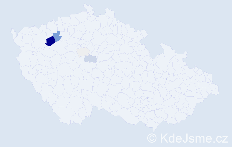 Příjmení: 'Vysočanská', počet výskytů 8 v celé ČR