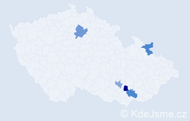 Příjmení: 'Volša', počet výskytů 22 v celé ČR