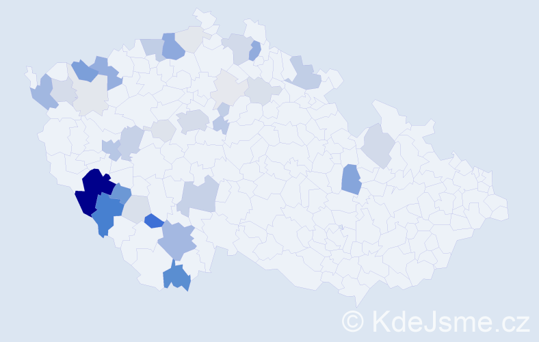 Příjmení: 'Kocumová', počet výskytů 128 v celé ČR