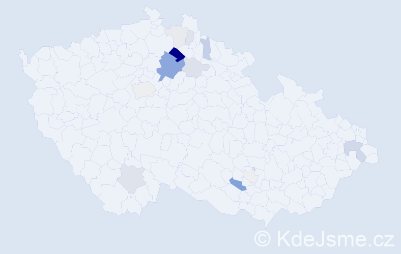 Příjmení: 'Čupíková', počet výskytů 32 v celé ČR