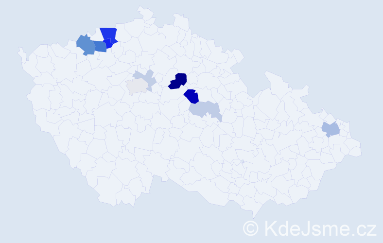 Příjmení: 'Majerčinová', počet výskytů 34 v celé ČR