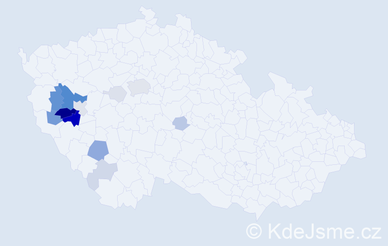 Příjmení: 'Dražský', počet výskytů 54 v celé ČR