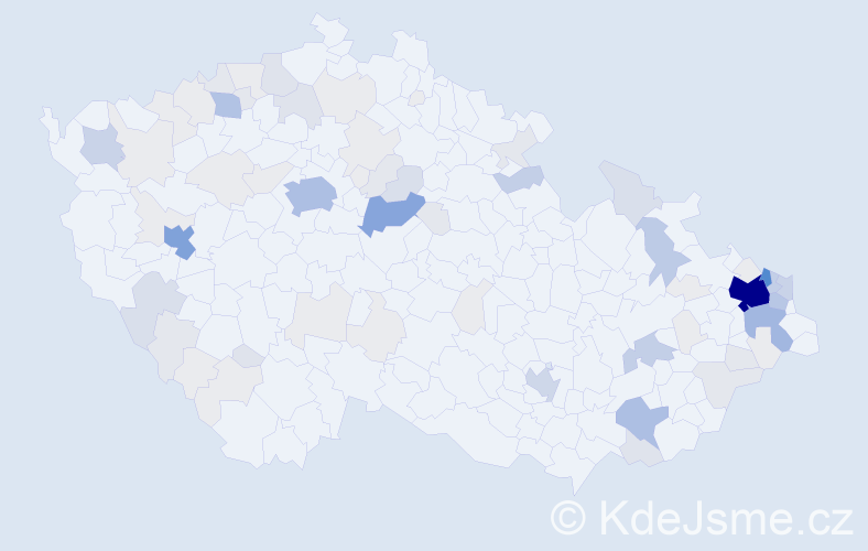 Příjmení: 'Kroščenová', počet výskytů 344 v celé ČR