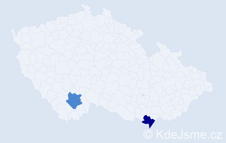Příjmení: 'Čavarová', počet výskytů 4 v celé ČR