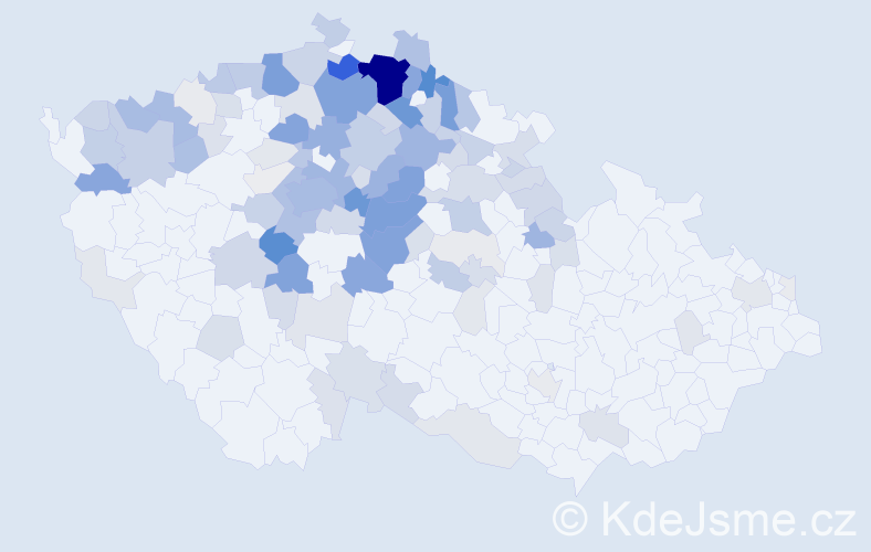 Příjmení: 'Třešňák', počet výskytů 533 v celé ČR