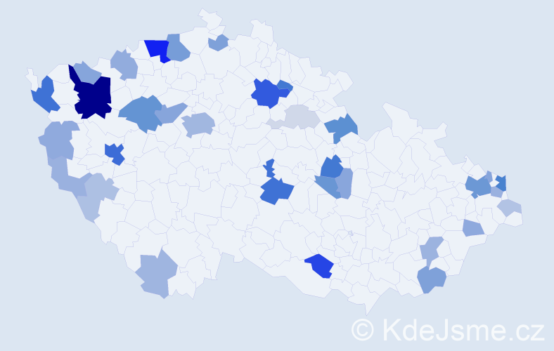 Příjmení: 'Šuleková', počet výskytů 109 v celé ČR