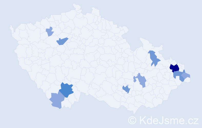 Příjmení: 'Strapáč', počet výskytů 23 v celé ČR