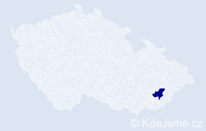 Příjmení: 'Vranec', počet výskytů 14 v celé ČR