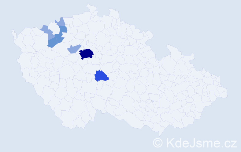 Příjmení: 'Steppanová', počet výskytů 25 v celé ČR