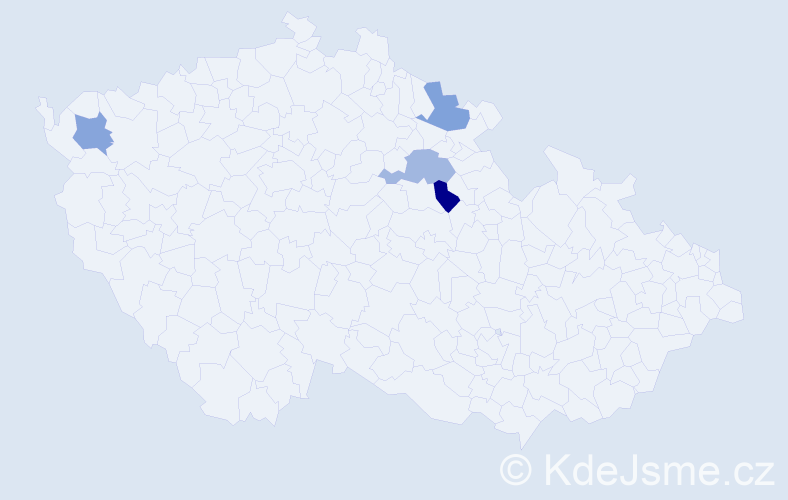 Příjmení: 'Feňková', počet výskytů 4 v celé ČR