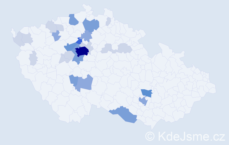 Příjmení: 'Podrabská', počet výskytů 73 v celé ČR