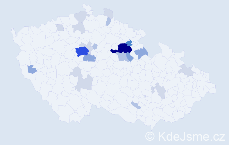 Příjmení: 'Knejp', počet výskytů 64 v celé ČR