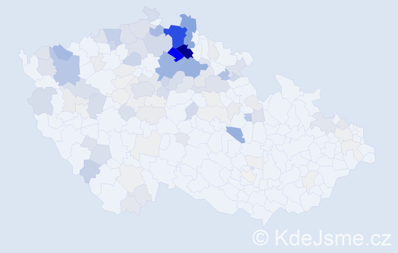 Příjmení: 'Košek', počet výskytů 568 v celé ČR