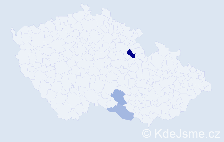 Příjmení: 'Soboňa', počet výskytů 4 v celé ČR