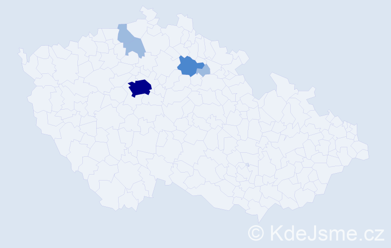 Příjmení: 'Holveková', počet výskytů 9 v celé ČR