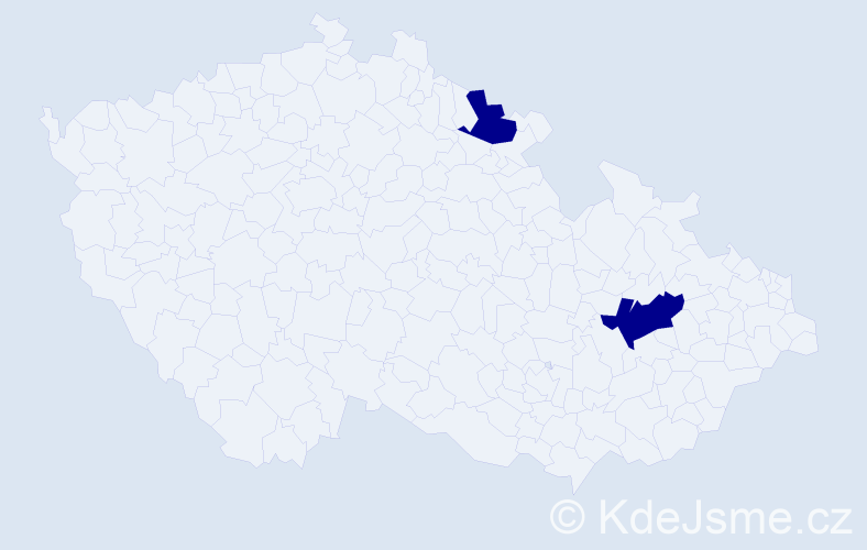 Příjmení: 'Scibior', počet výskytů 2 v celé ČR