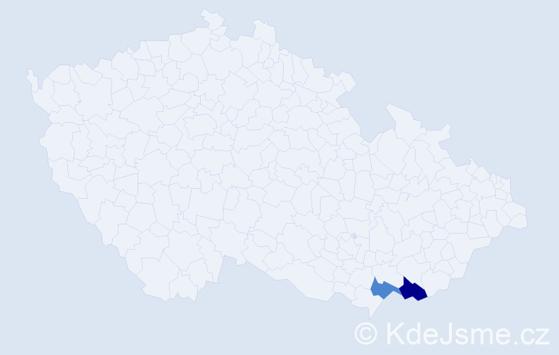 Příjmení: 'Brydlák', počet výskytů 4 v celé ČR