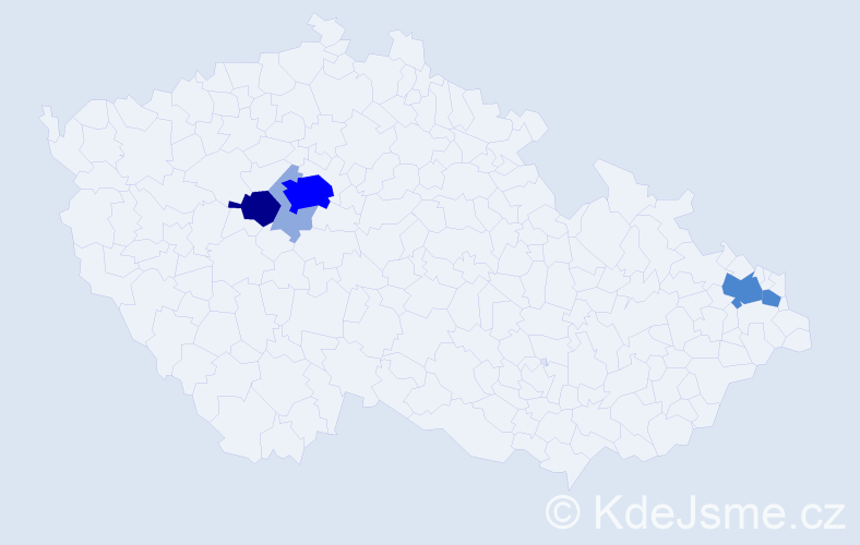 Příjmení: 'Kubičová', počet výskytů 14 v celé ČR