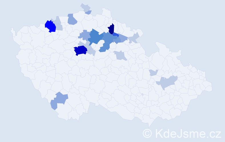Příjmení: 'Volšička', počet výskytů 68 v celé ČR