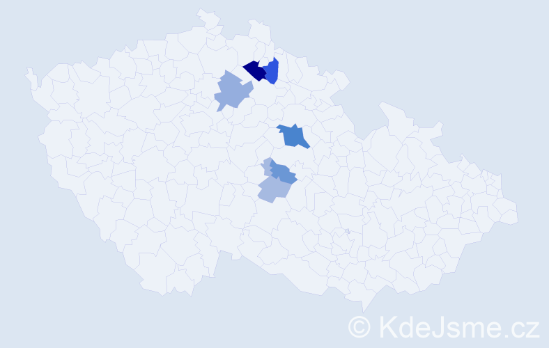 Příjmení: 'Varečka', počet výskytů 16 v celé ČR