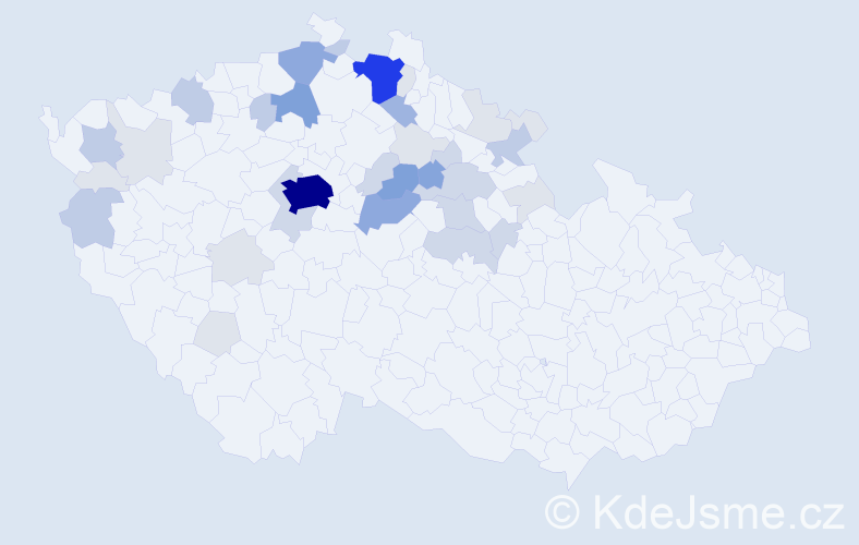 Příjmení: 'Futerová', počet výskytů 131 v celé ČR