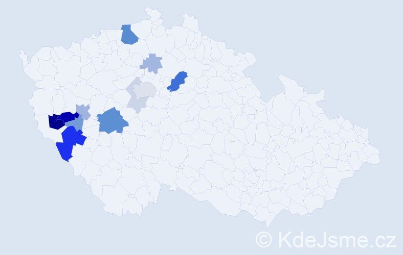 Příjmení: 'Ibermajerová', počet výskytů 33 v celé ČR