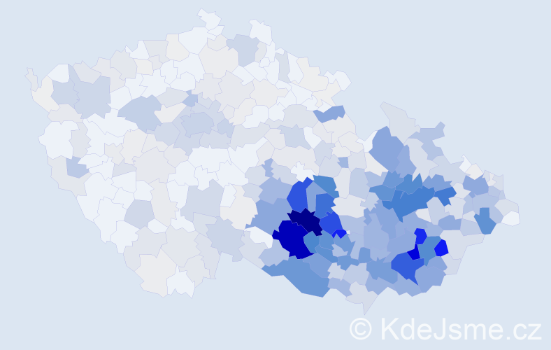 Příjmení: 'Večeřa', počet výskytů 2105 v celé ČR