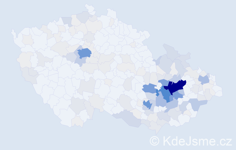 Příjmení: 'Látal', počet výskytů 797 v celé ČR