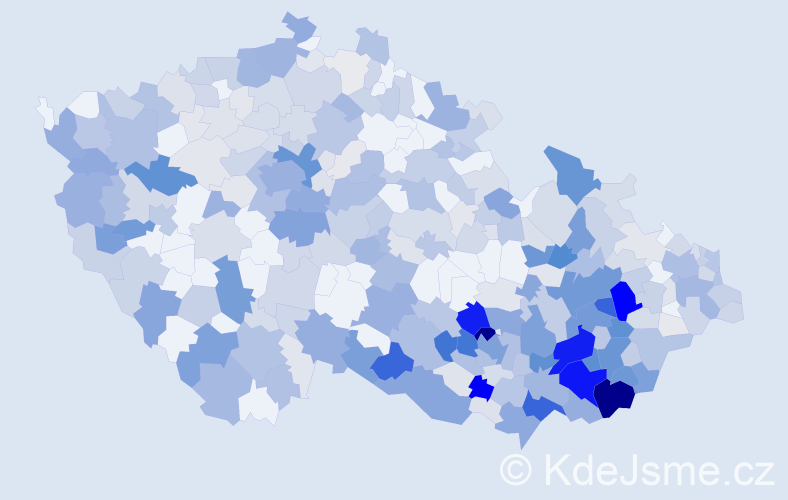 Příjmení: 'Králíková', počet výskytů 1706 v celé ČR