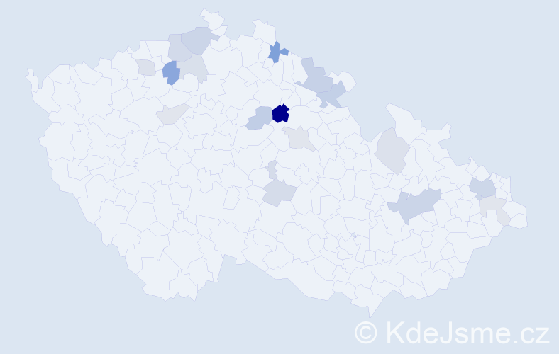 Příjmení: 'Geletič', počet výskytů 34 v celé ČR