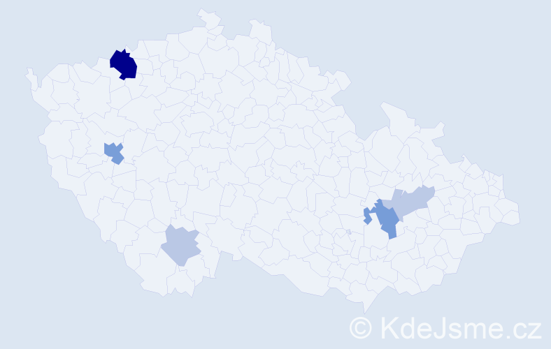 Příjmení: 'Krivanič', počet výskytů 13 v celé ČR