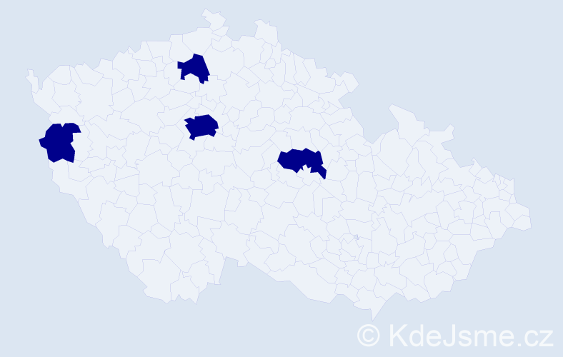 Příjmení: 'Badral', počet výskytů 4 v celé ČR