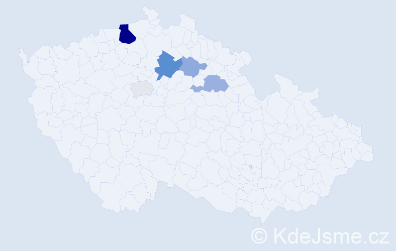Příjmení: 'Limrová', počet výskytů 19 v celé ČR