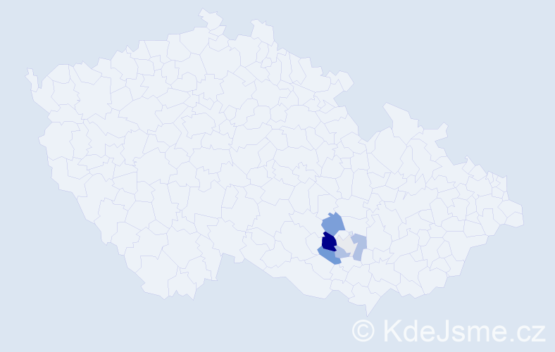Příjmení: 'Kokolia', počet výskytů 13 v celé ČR