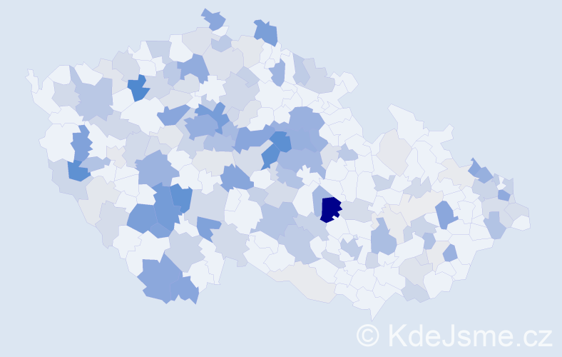 Příjmení: 'Vilím', počet výskytů 482 v celé ČR