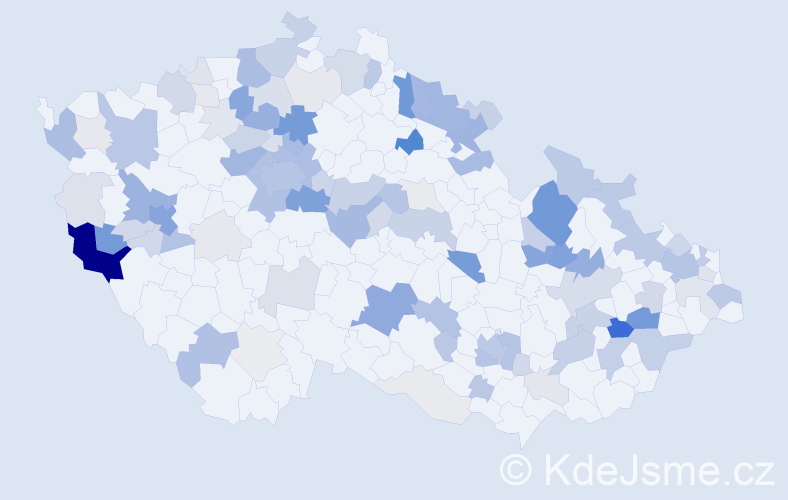 Příjmení: 'Wiesnerová', počet výskytů 424 v celé ČR