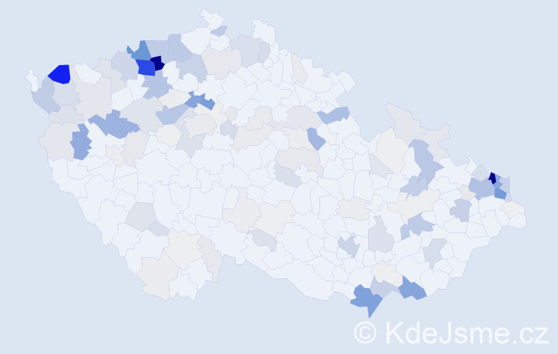 Příjmení: 'Gabčo', počet výskytů 765 v celé ČR