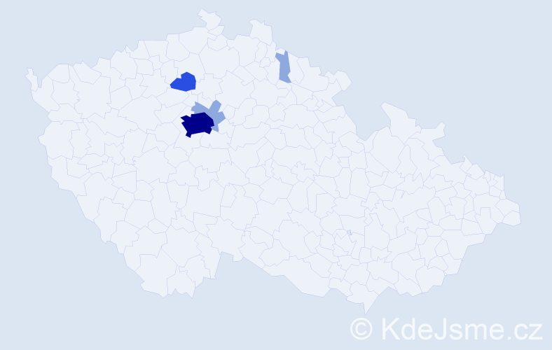 Příjmení: 'Mühlbachová', počet výskytů 15 v celé ČR