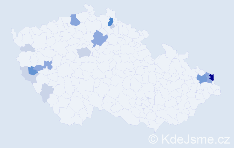 Příjmení: 'Stadtherr', počet výskytů 49 v celé ČR