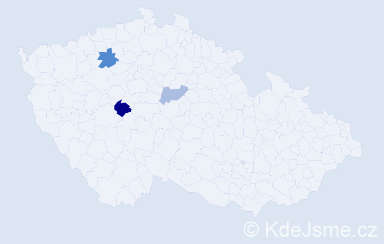 Příjmení: 'Csollárová', počet výskytů 5 v celé ČR