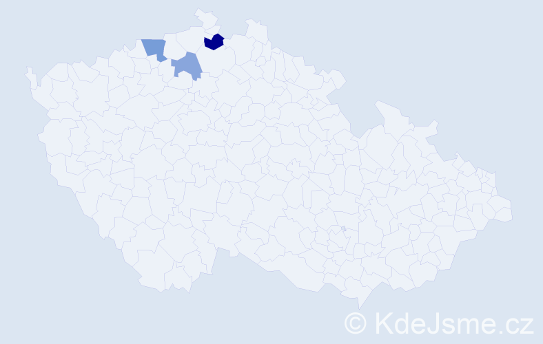 Příjmení: 'Trško', počet výskytů 5 v celé ČR