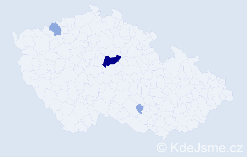 Příjmení: 'Cmárová', počet výskytů 7 v celé ČR