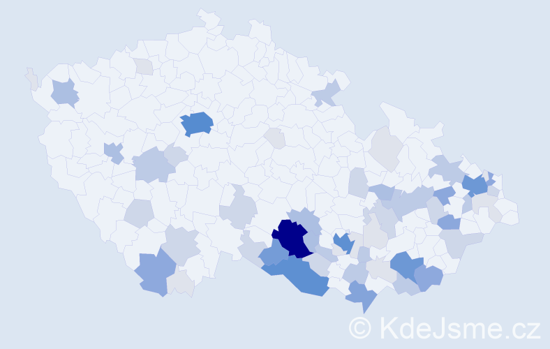 Příjmení: 'Bazala', počet výskytů 208 v celé ČR