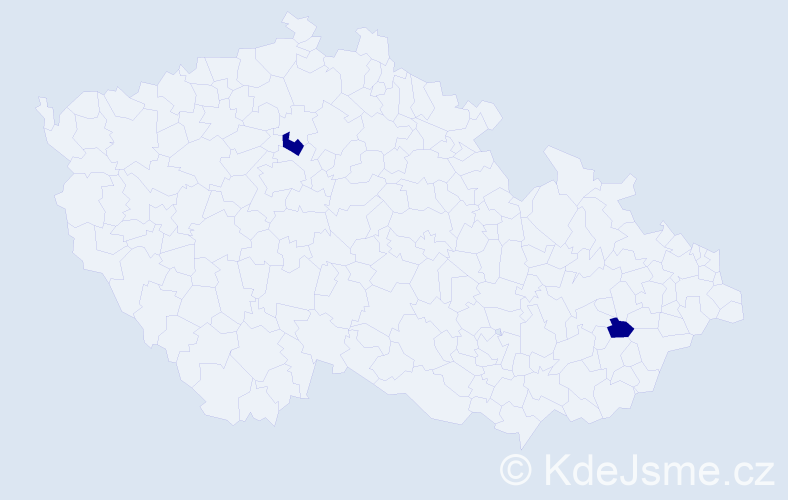 Příjmení: 'Kosovac', počet výskytů 2 v celé ČR